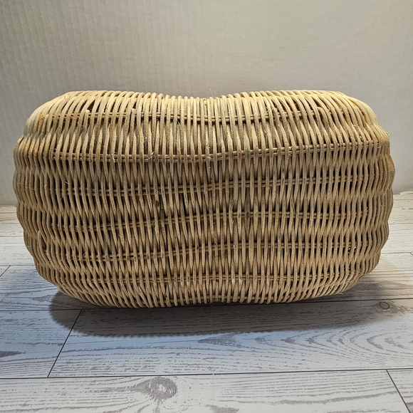 Patricia Nash Brown Leather and Wicker Handbag - Picture 4 of 7